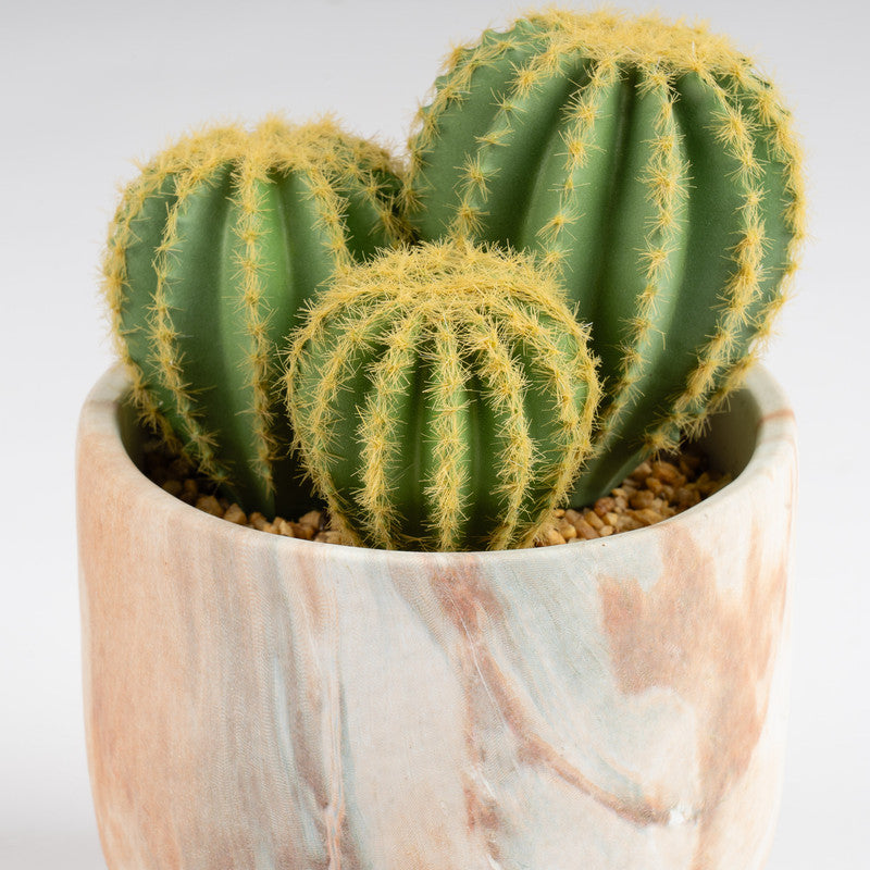 20cm Artificial Cactus in Cement Pot
